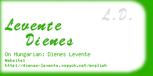 levente dienes business card